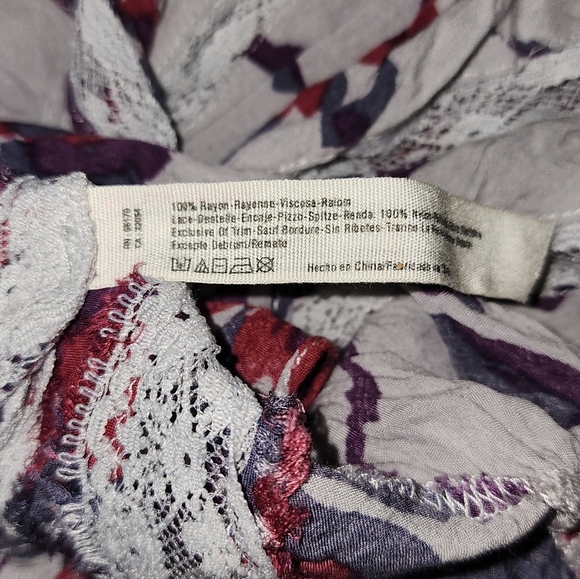 Free People Intimately Mini Trapeze Swing Dress Sleeveless Floral Medium Boho - Picture 10 of 10